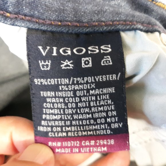 VIGOSS Women's The Jagger Skinny Jeans Size W26 L28 Distressed Medium Wash Blue - Picture 13 of 16